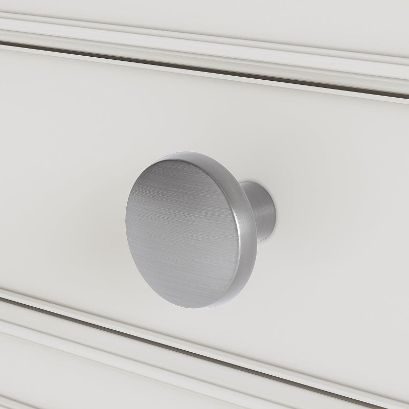 homdiy 10 Pack Brushed Nickel Cabinet Knobs Round Kitchen Handles Zinc Alloy Metal Hardware for Dresser Drawer Desk Cupboard - Image 3